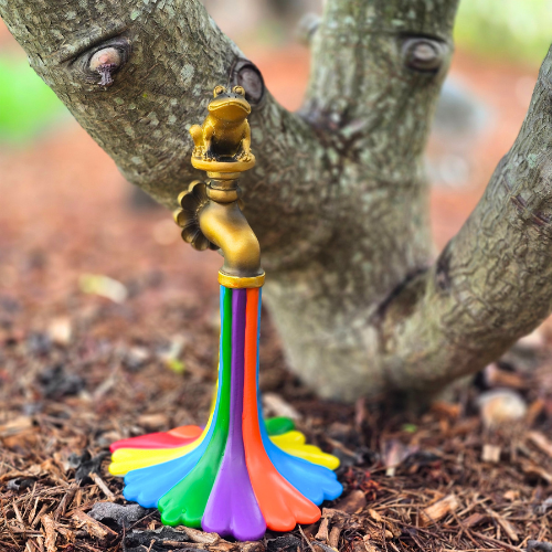 Floating Rainbow Garden Tap Statue