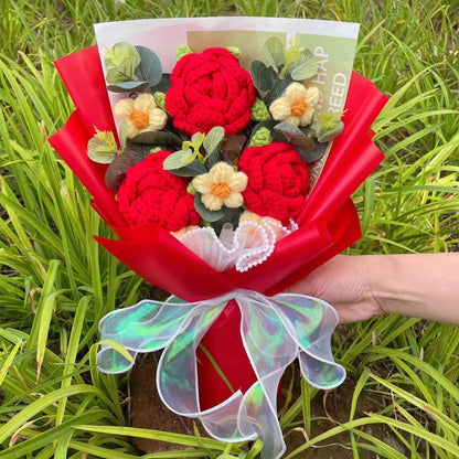 Crochet Flower Bouquet — Handmade Keepsake, Never Fades