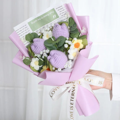 Crochet Flower Bouquet — Handmade Keepsake, Never Fades
