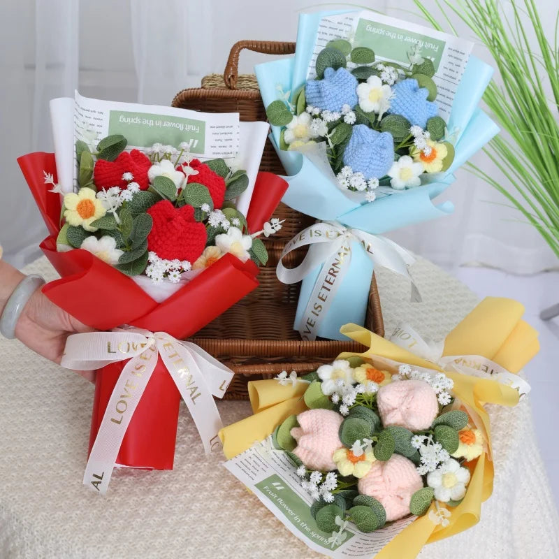 Crochet Flower Bouquet — Handmade Keepsake, Never Fades