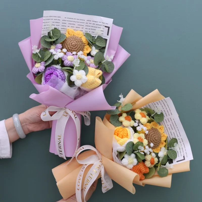 Crochet Flower Bouquet — Handmade Keepsake, Never Fades