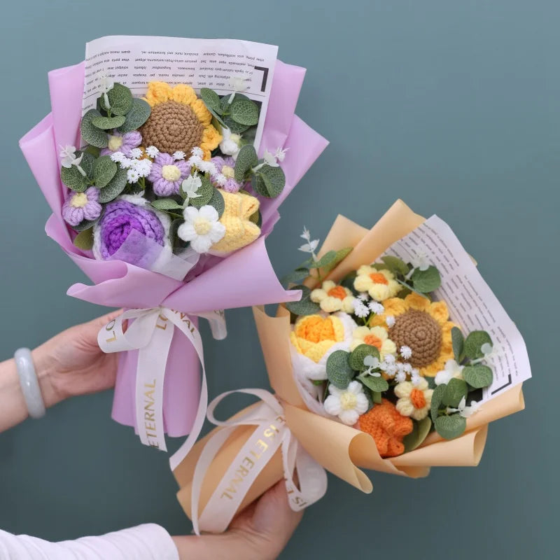 Crochet Flower Bouquet — Handmade Keepsake, Never Fades