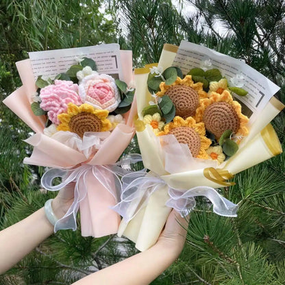 Crochet Flower Bouquet — Handmade Keepsake, Never Fades