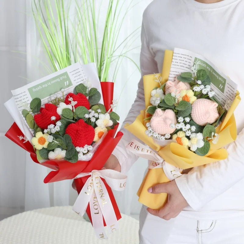 Crochet Flower Bouquet — Handmade Keepsake, Never Fades