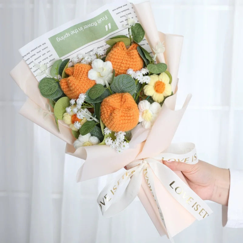 Crochet Flower Bouquet — Handmade Keepsake, Never Fades