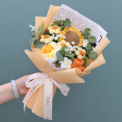 Crochet Flower Bouquet — Handmade Keepsake, Never Fades