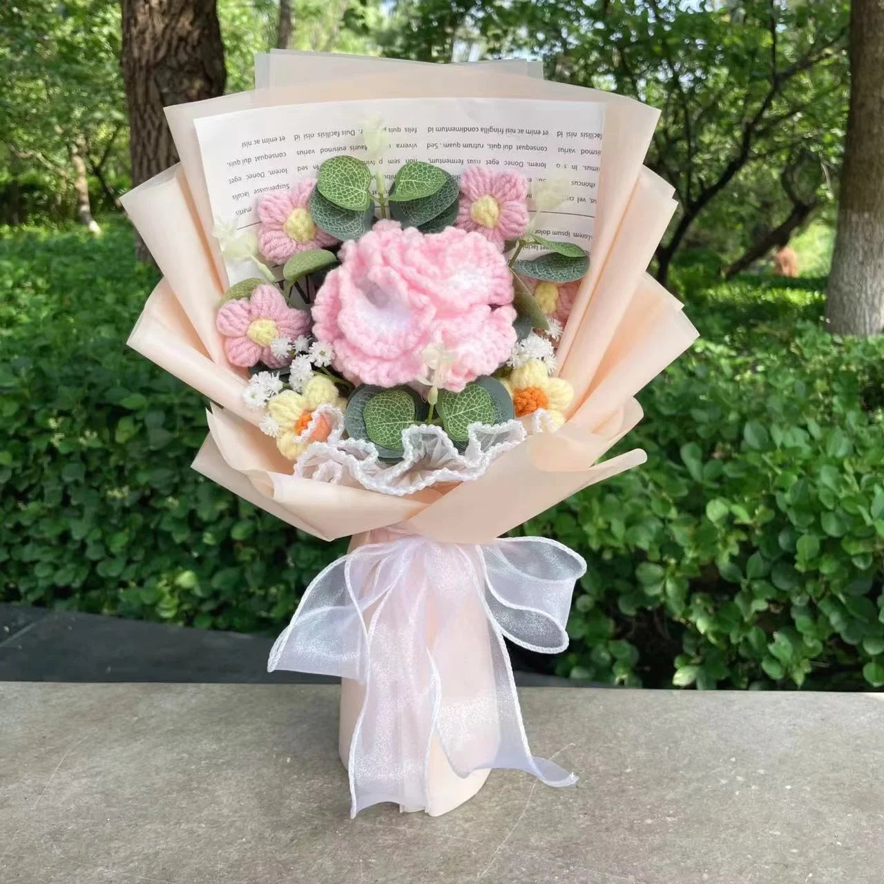 Crochet Flower Bouquet — Handmade Keepsake, Never Fades