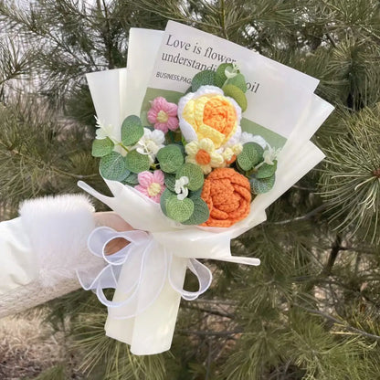 Crochet Flower Bouquet — Handmade Keepsake, Never Fades