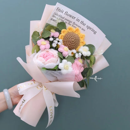 Crochet Flower Bouquet — Handmade Keepsake, Never Fades
