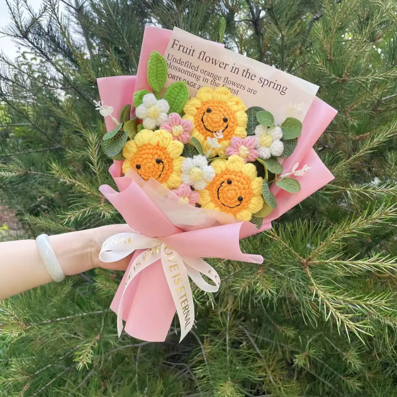 Crochet Flower Bouquet — Handmade Keepsake, Never Fades