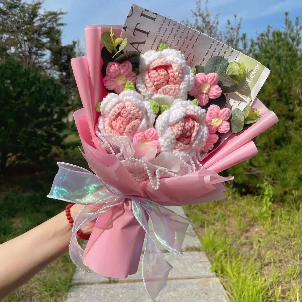 Crochet Flower Bouquet — Handmade Keepsake, Never Fades