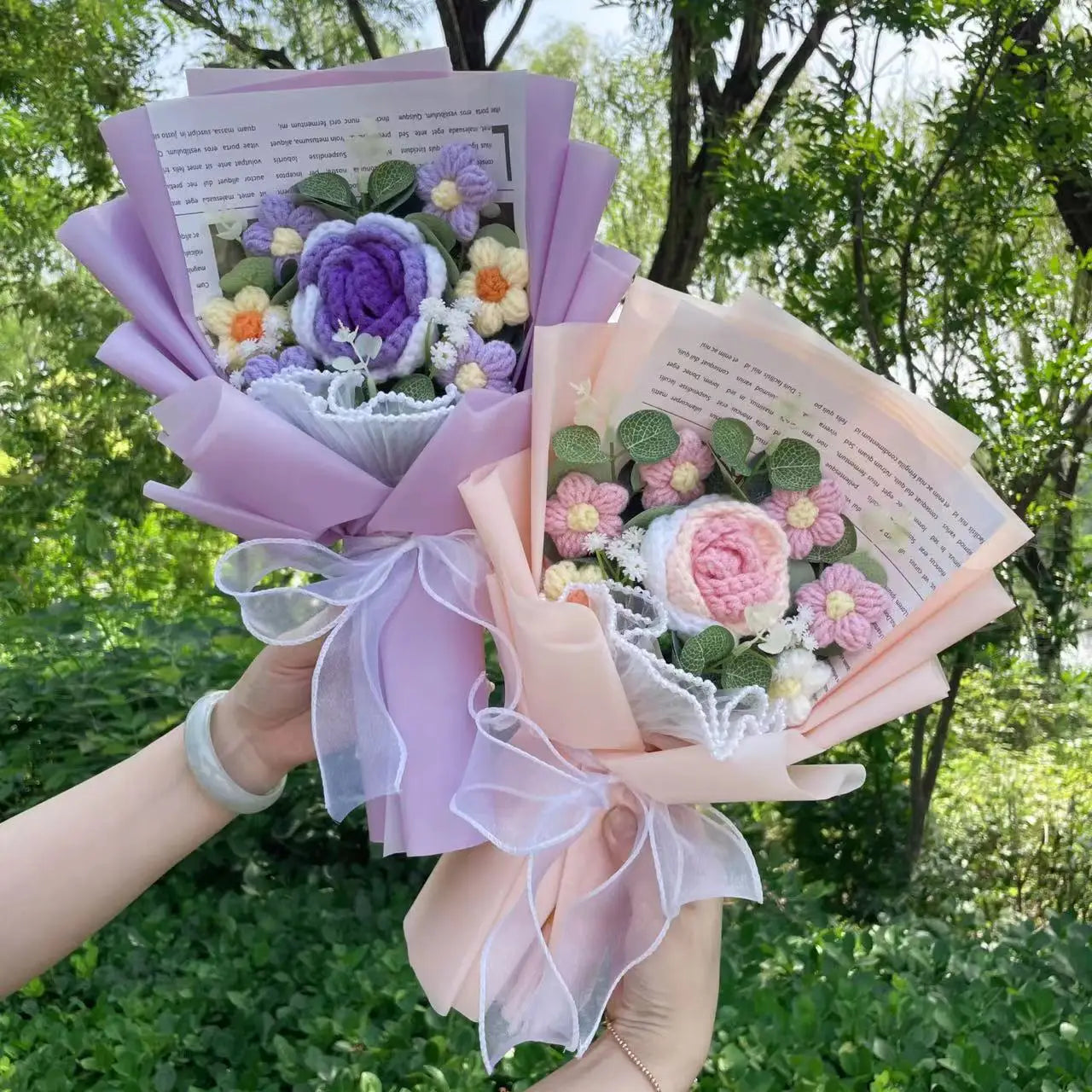 Crochet Flower Bouquet — Handmade Keepsake, Never Fades