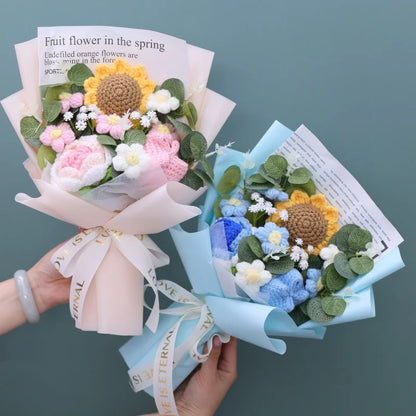 Crochet Flower Bouquet — Handmade Keepsake, Never Fades