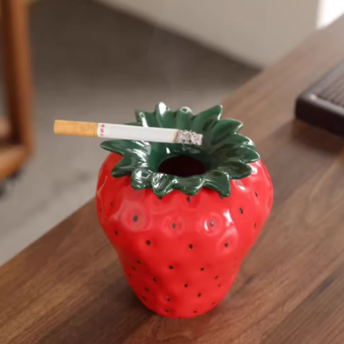 Ceramic Strawberry Ashtray